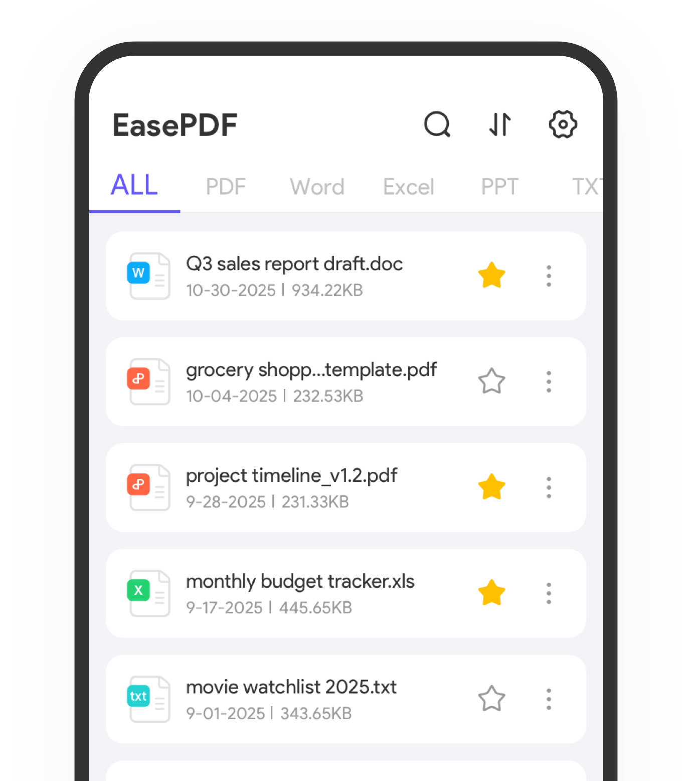EasePDF App Screenshot